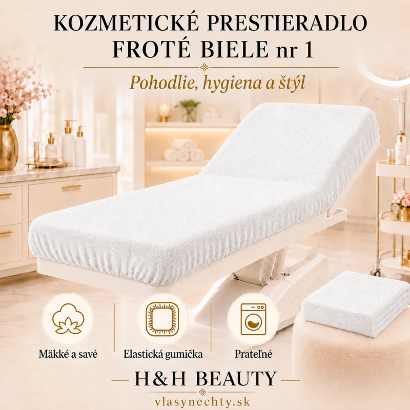 KOZMETICKÉ PRESTIERADLO FROTÉ BIELE nr 1