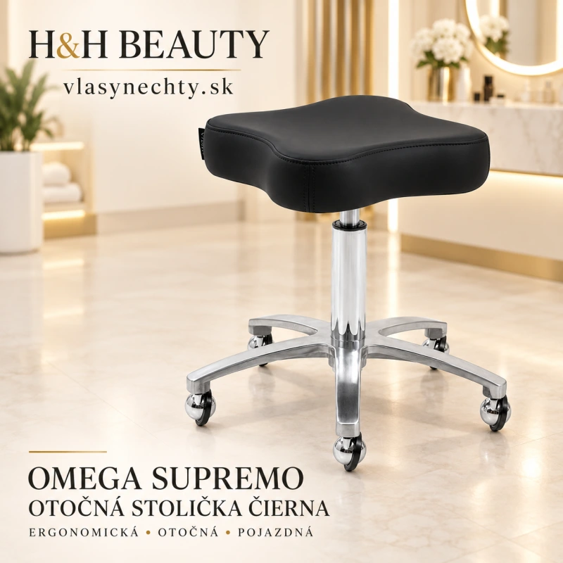 Omega Supremo – Otočná stolička čierna