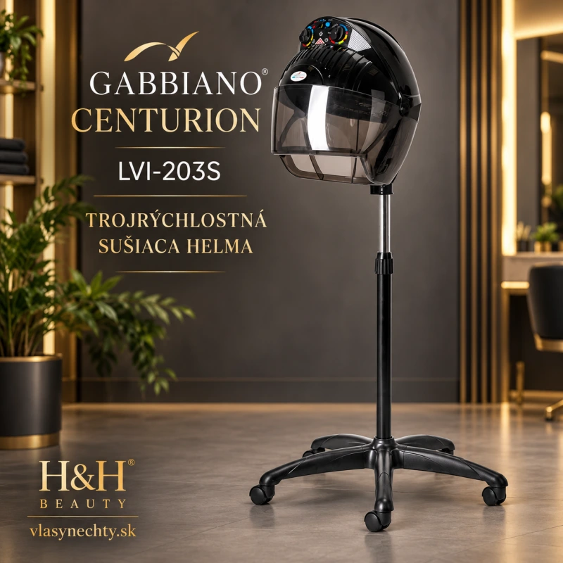 Gabbiano Centurion LVI-203S trojrýchlostná sušiaca helma čierna