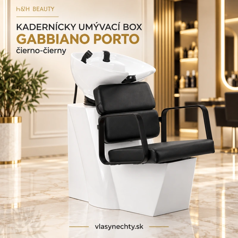 KADERNÍCKY UMÝVACÍ BOX GABBIANO Porto čierno čierny