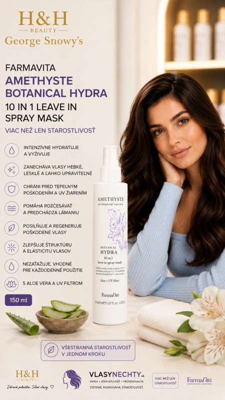 Farmavita AMETHYSTE BOTANICAL HYDRA 10 in 1 Leave in Spray Mask 150ml 3