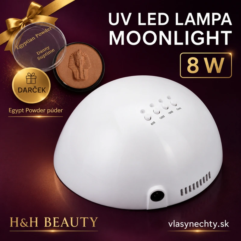 UV LAMPA NA NECHTY LED MOONLIGHT 8W + darček Egypt Powder púder