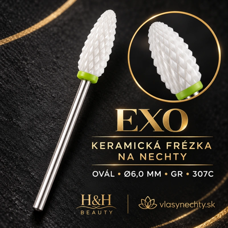 EXO KERAMICKÁ FRÉZKA NA NECHTY OVAL Ø6,0MM GR 307C