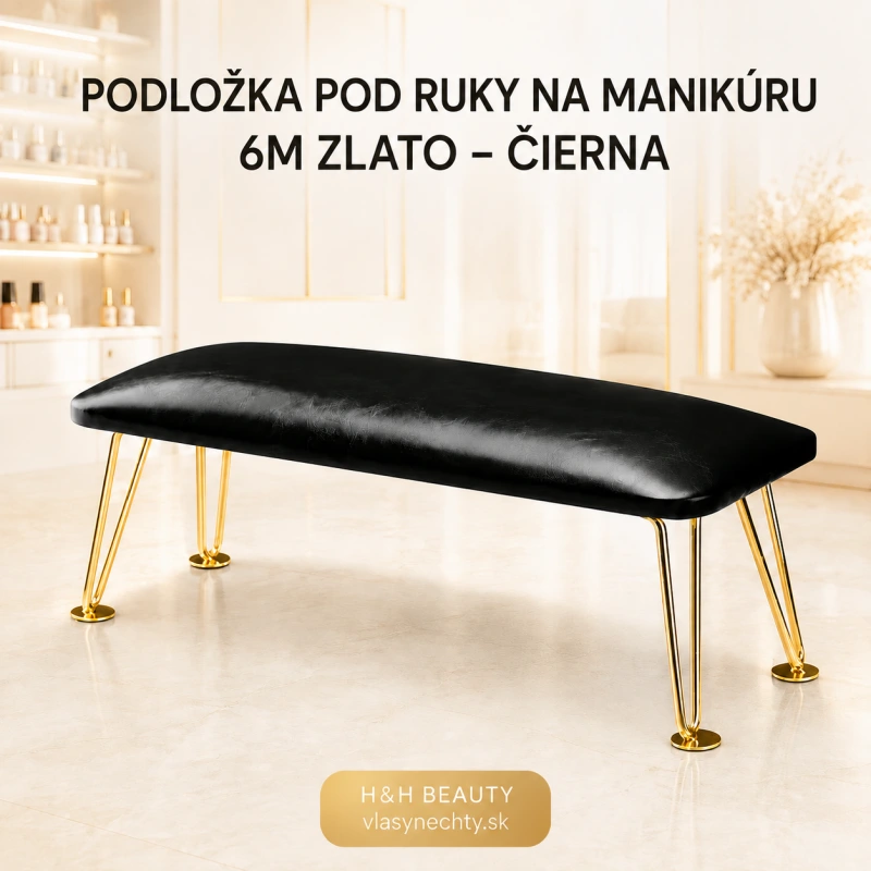PODLOŽKA POD RUKY NA MANIKÚRU 6M ZLATO - ČIERNA