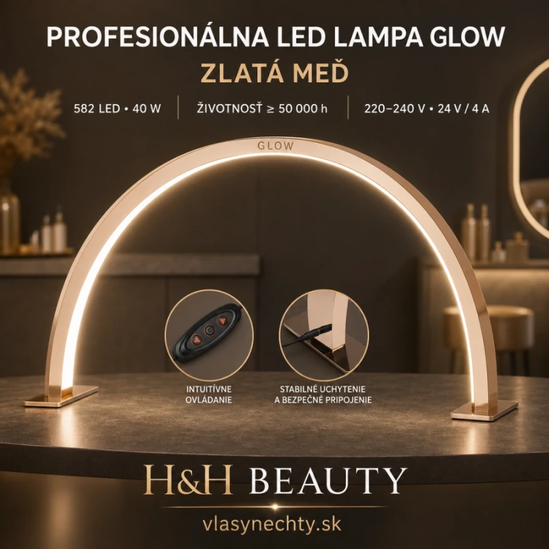 GLOW Lampa ARCHE II zlatá meď 10