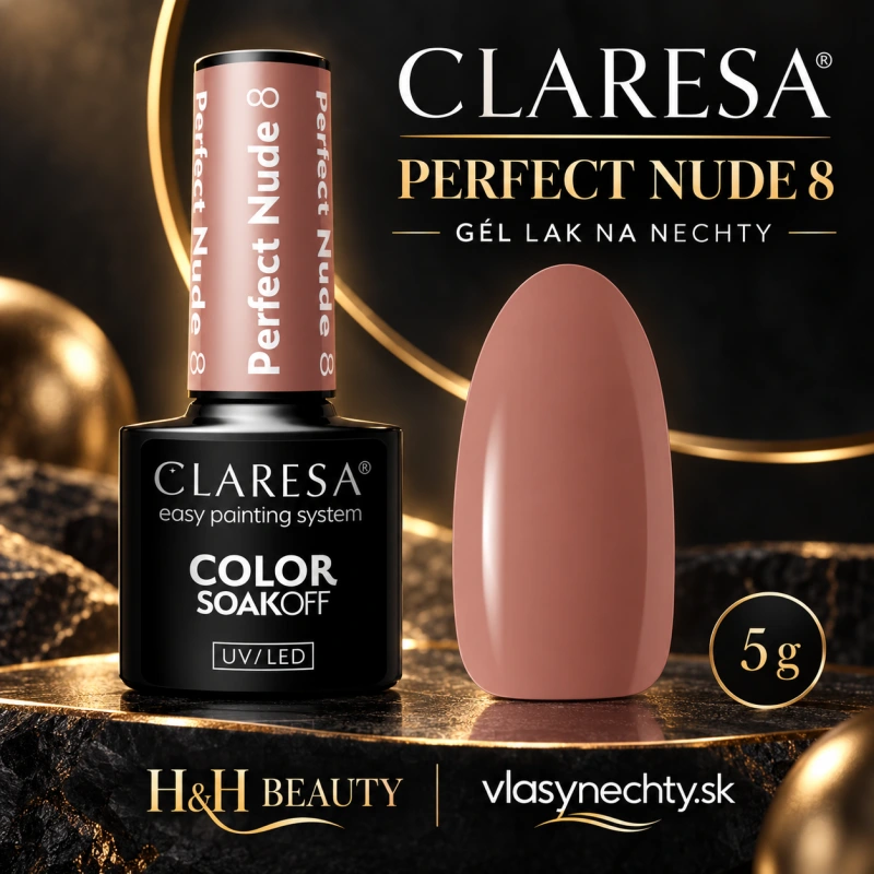 CLARESA GÉL LAK NA NECHTY PERFECT NUDE 8 5G