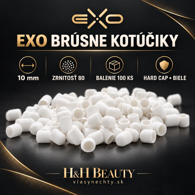 EXO BRÚSNE KOTÚČIKY 10mm/80 100 KS. HARD CAP BIELE