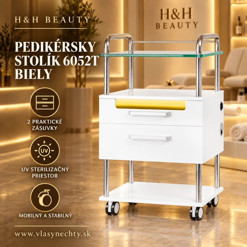PEDIKÉRSKY STOLÍK 6052 T BIELY