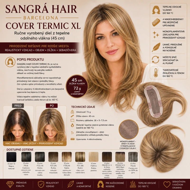 SANGRÁ HAIR – COVER TERMIC XL Ručne vyrobený diel z tepelne odolného vlákna
