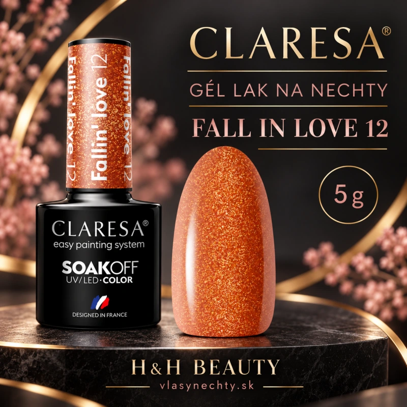 CLARESA GÉL LAK NA NECHTY FALLIN"LOVE 12 - 5 g