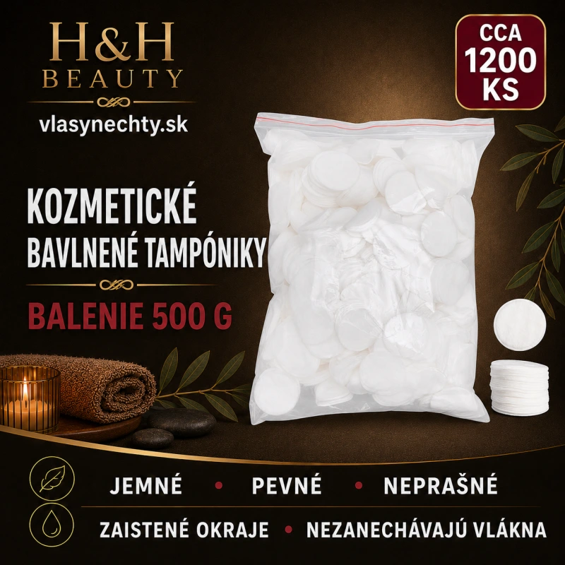 KOZMETICKÉ BAVLNENÉ TAMPÓNIKY 500g 1200ks
