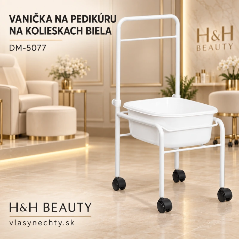 VANIČKA NA PEDIKÚRU NA KOLIESKACH BIELA DM-5077