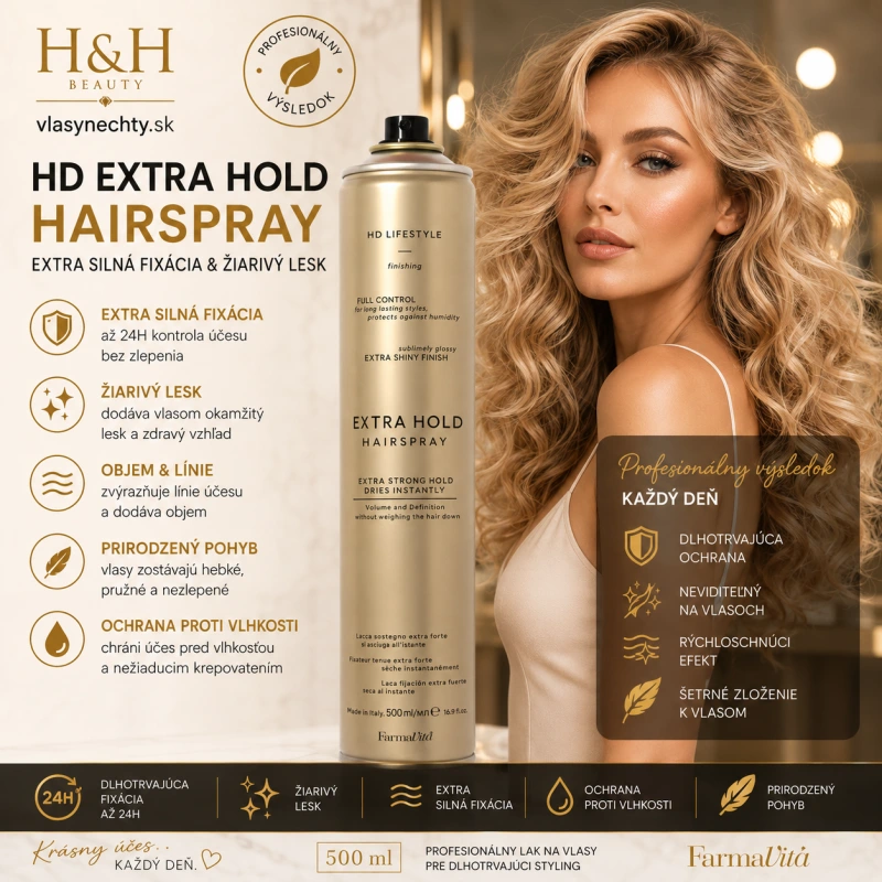 Farmavita HD Extra Hold Hairspray 500 ml