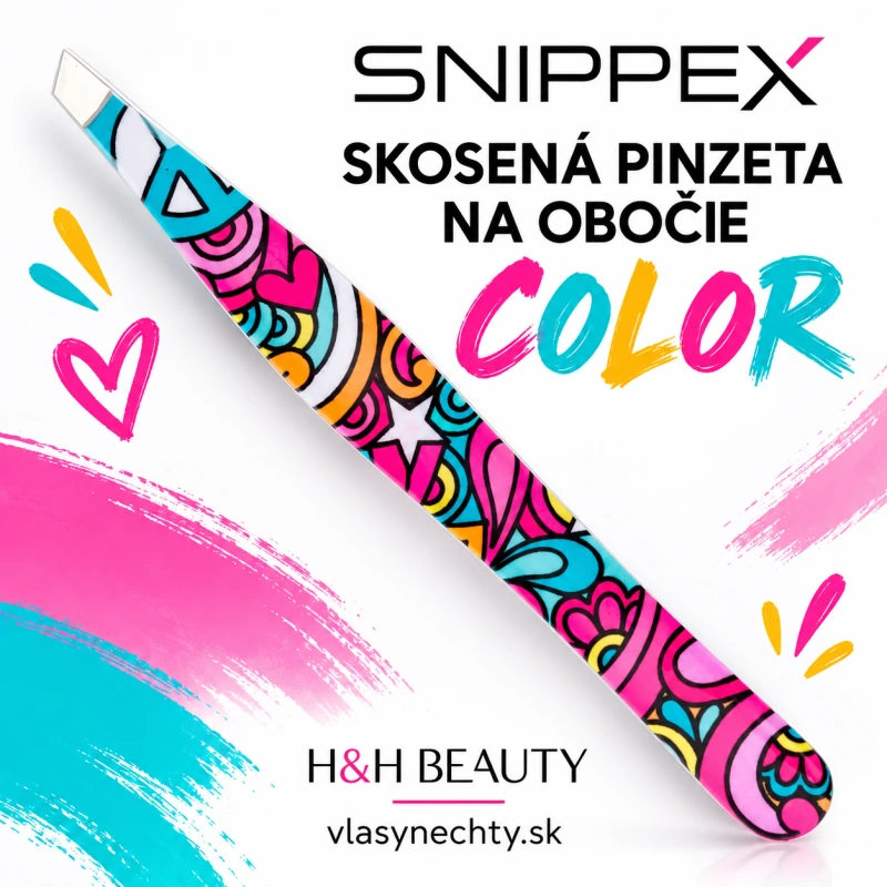 SNIPPEX SKOSENÁ PINZETA NA OBOČIE COLOR