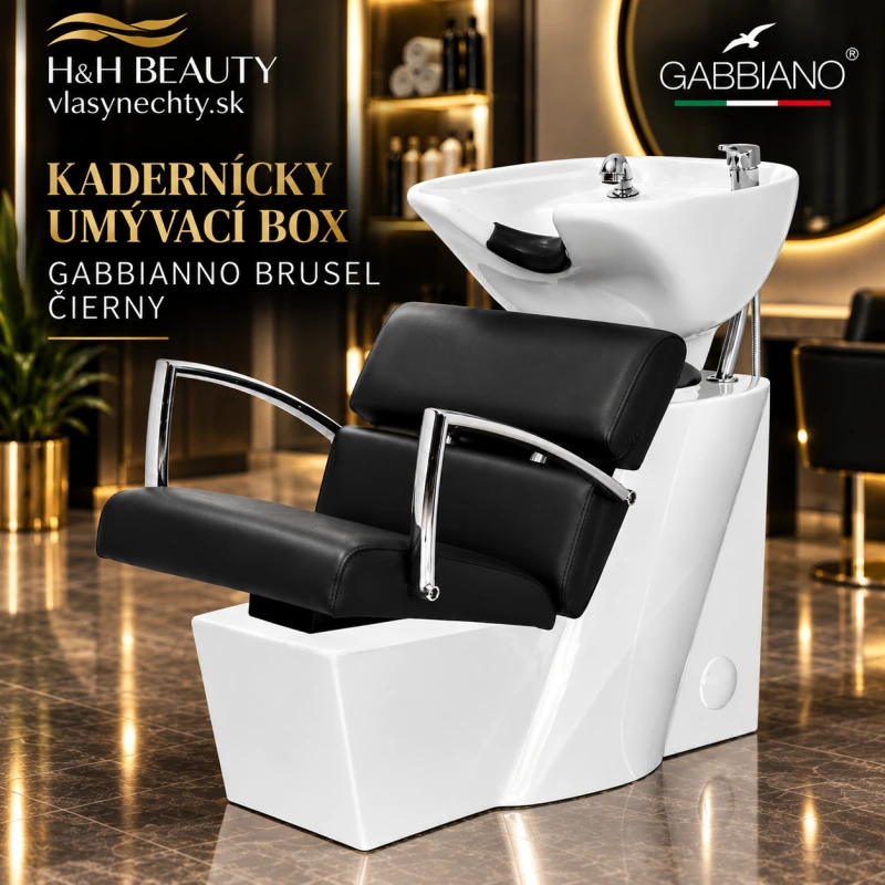 KADERNÍCKY UMÝVACÍ BOX GABBIANNO BRUSEL ČIERNY