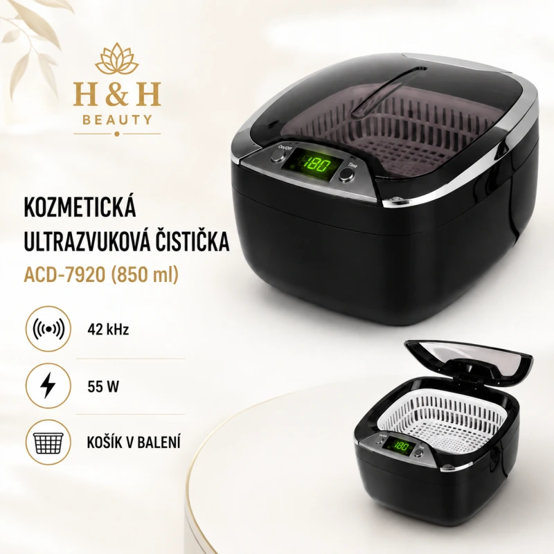 KOZMETICKÁ ULTRAZVUKOVÁ ČISTIČKA ACD-7920 ČIERNA