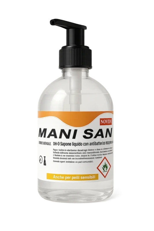 MANI SAN – ANTIBAKTERIÁLNE MYDLO NA RUKY (ALKOHOLOVÁ BÁZA) 500 ml 1