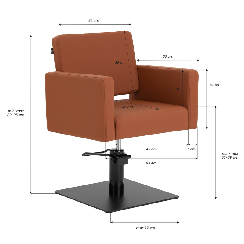 KADERNÍCKE KRESLO GABBIANO VITORIA hnedé 9