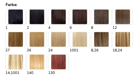 SANGRA Hair vlasy na predľžovanie WEFT šité na páske 100g - 15 farieb 3