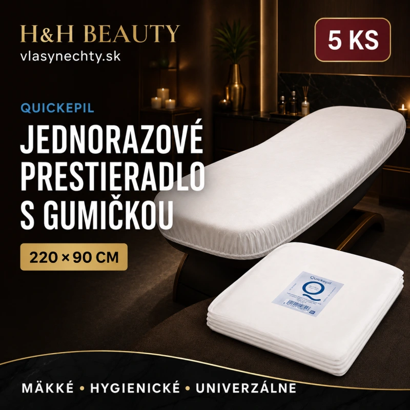 Jednorazové skladané prestieradlo s gumičkou 5 kusov