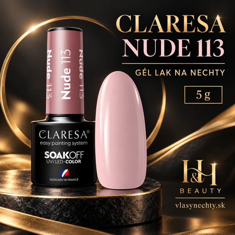 CLARESA GÉL LAK NA NECHTY NUDE 113 - 5g