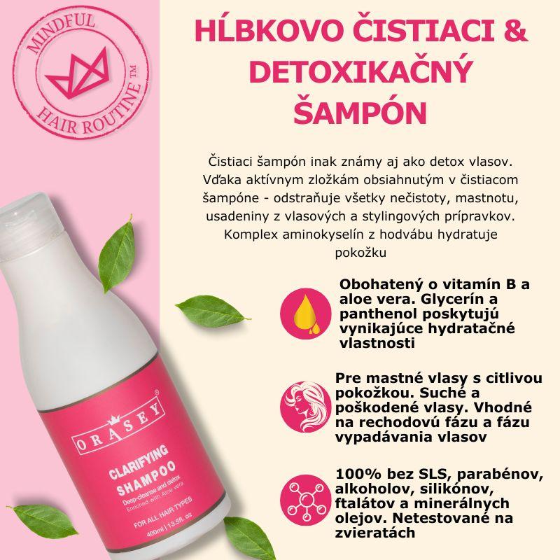 Orasey Sada Detox na vlasy - Hĺbkovo čistiaci šampón & Hydratačný kondicionér 2x 400 ml
