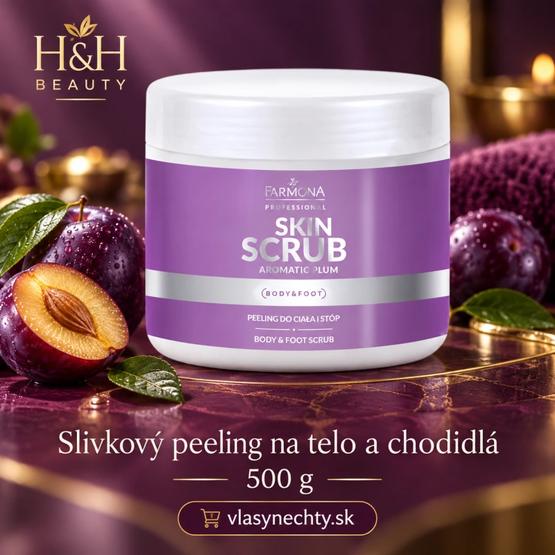 Farmona Skin scrub slivkový peeling na telo a chodidlá 500 g