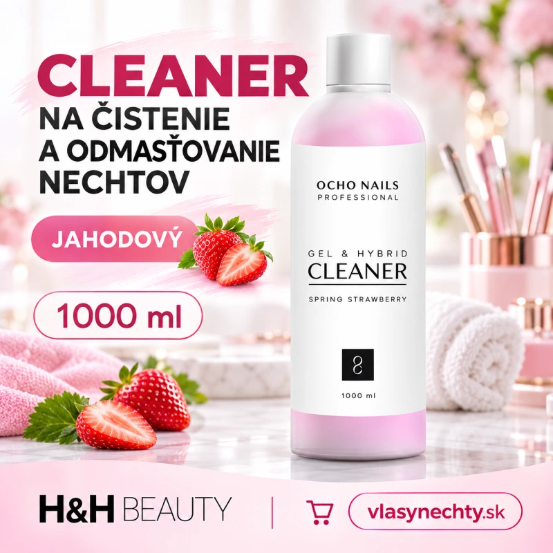 CLEANER NA ČISTENIE A ODMASŤOVANIE NECHTOV JAHODOVÝ 1000 ml