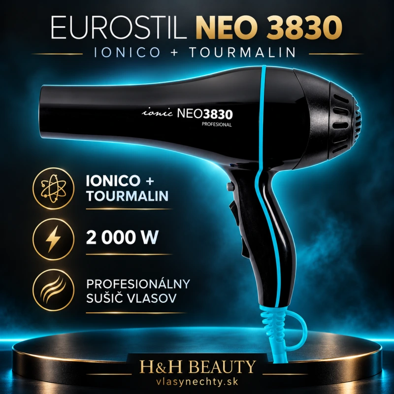 EUROSTIL NEO 3830 IONICO + TOURMALIN – Profesionálny sušič vlasov 2000 W