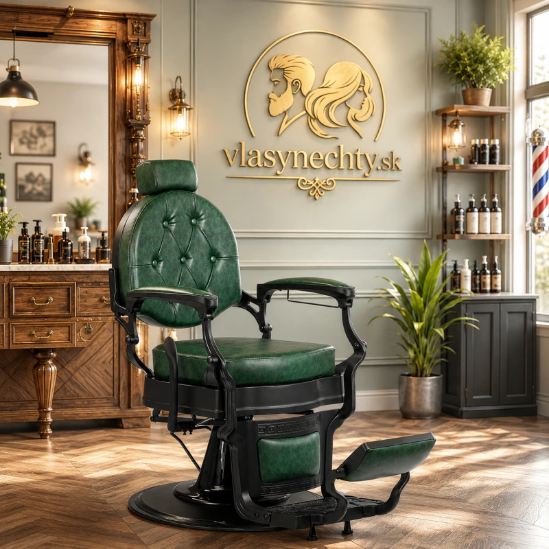 BARBERSKE KRESLO GABBIANO President ZELENÉ