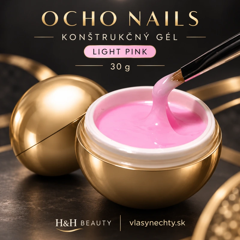 OCHO NAILS Konštrukčný gél light pink 30 g