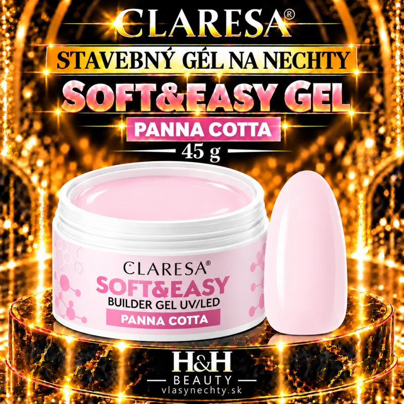 CLARESA STAVEBNÝ GÉL NA NECHTY SOFT&EASY GEL panna cotta 45g