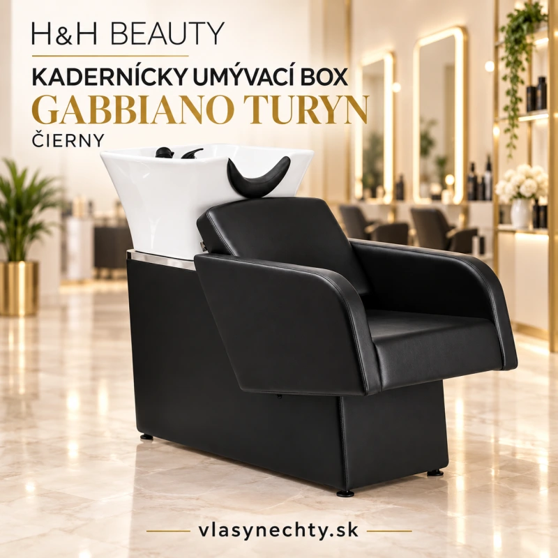 KADERNÍCKY UMÝVACÍ BOX GABBIANO TURYN čierny