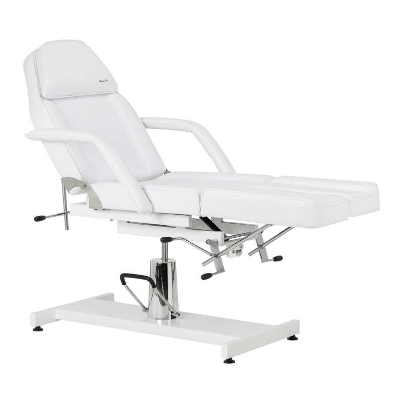 Hydraulické kozmetické kreslo na pedikúru Sillon 210 s kolískom a deliteľnou opierkou na n 2