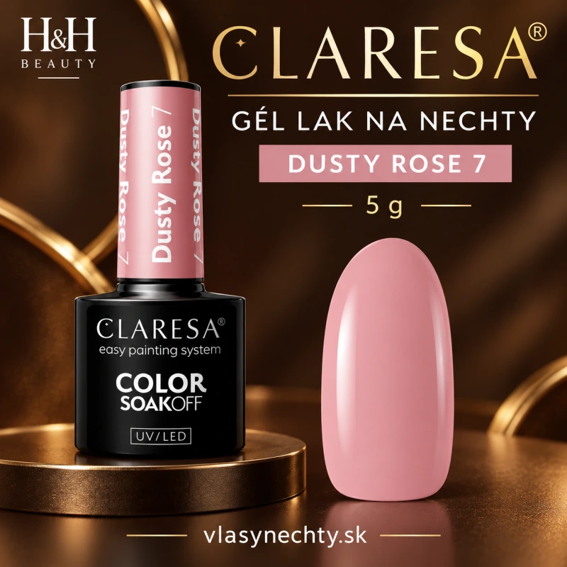 CLARESA GÉL LAK NA NECHTY DUSTY ROSE 7 5G