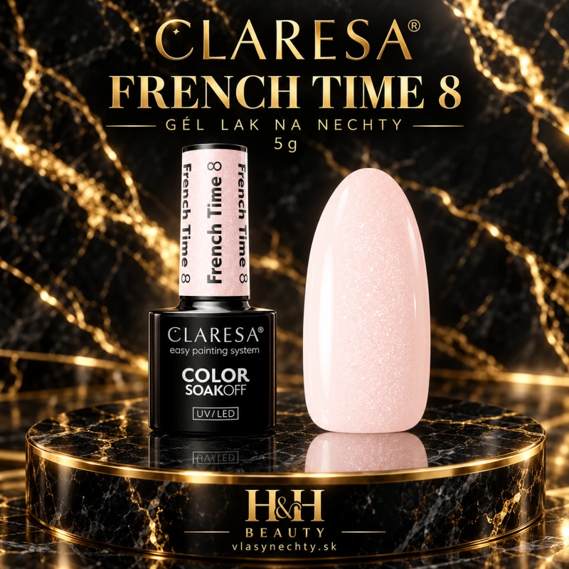 Gél lak na nechty CLARESA French Time 8 -5g