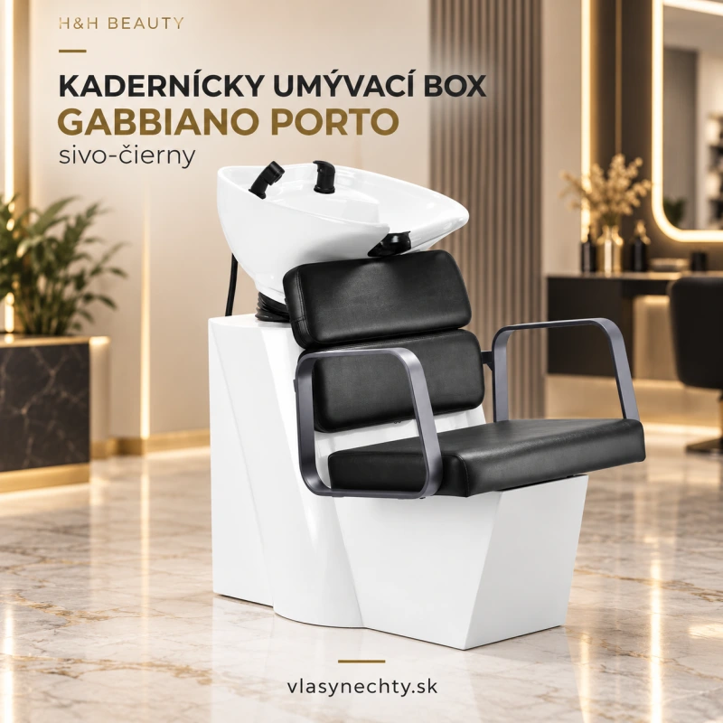 KADERNÍCKY UMÝVACÍ BOX GABBIANO Porto šedá čierne