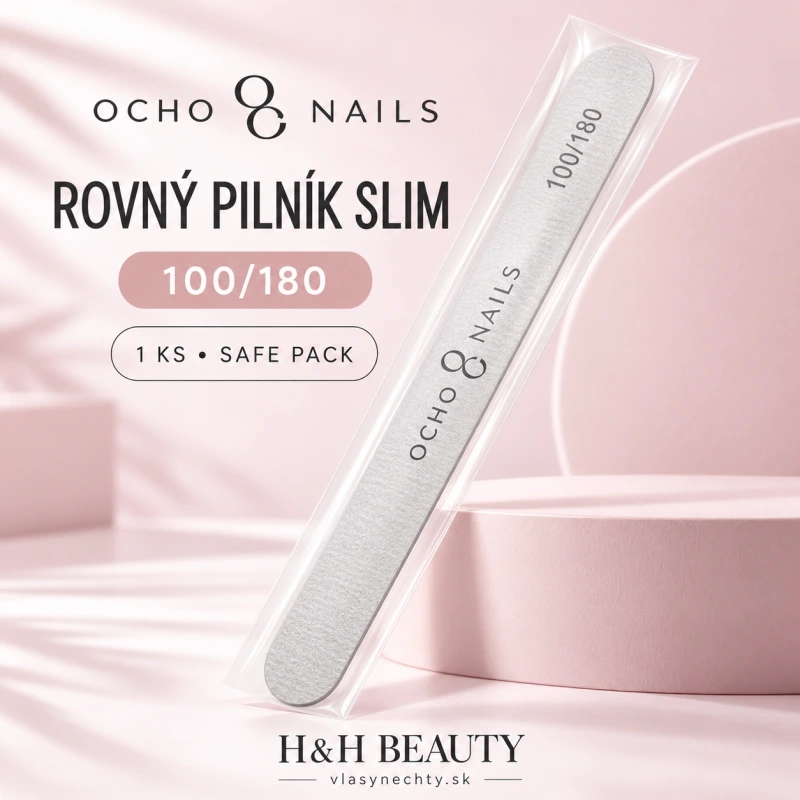Ocho Nails rovný pilník slim 100/180 1 ks safe pack