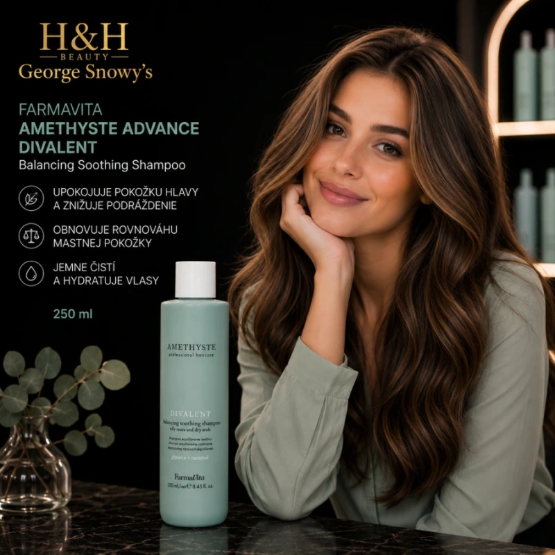 Farmavita AMETHYSTE ADVANCE DIVALENT Balancing Soothing Shampoo 250ml 2