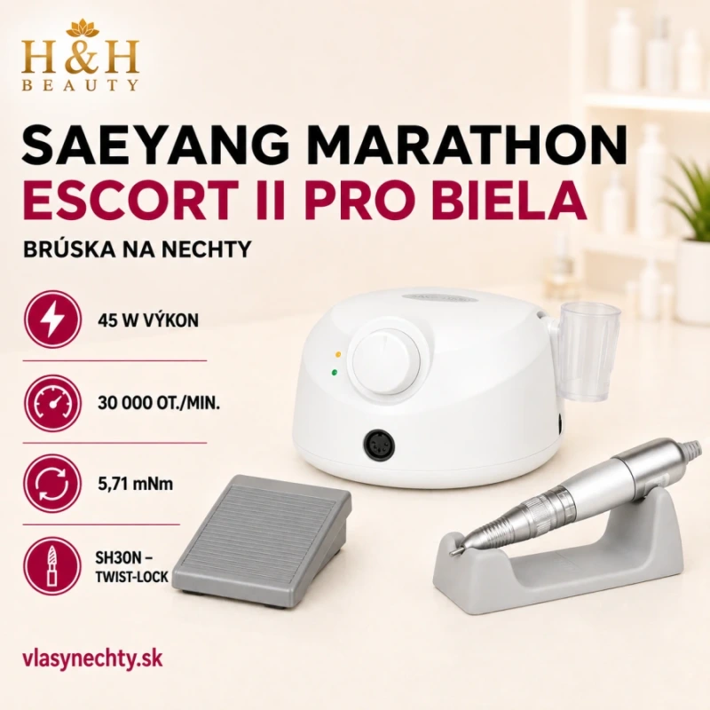 BRÚSKA NA NECHTY SAEYANG ESCORT II PRO BIELA  -  45 W 9