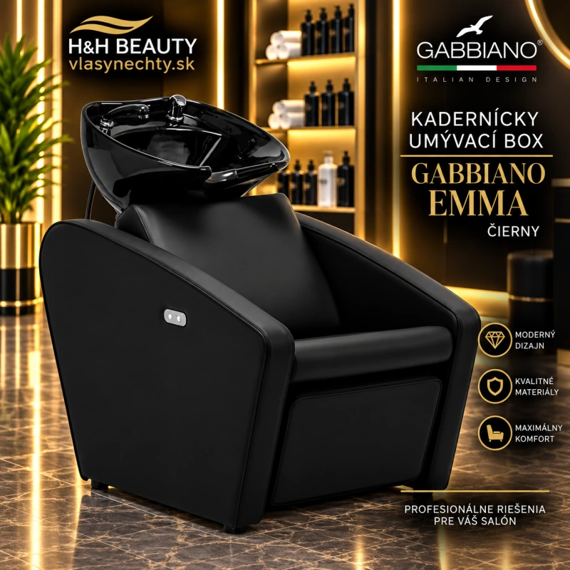 KADERNÍCKY UMÝVACÍ BOX GABBIANO EMMA čierny