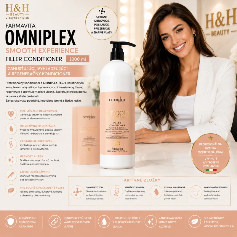 Farmavita OMNIPLEX SE Filler Conditioner 1000 ml, vyhladzujúci a regeneračný