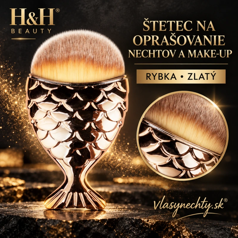ŠTETEC NA OPRAŠOVANIE NECHTOV A MAKE UP RYBKA ŽLATY
