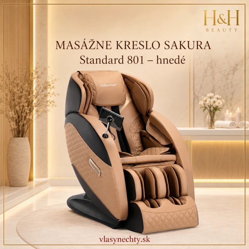 MASÁŽNE KRESLO SAKURA Standard 801 hnedé
