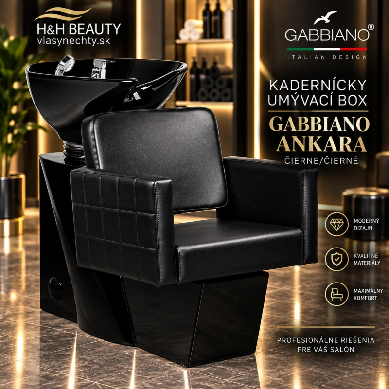 KADERNÍCKY UMÝVACÍ BOX GABBIANO ANKARA ČIERNE/ČIERNE