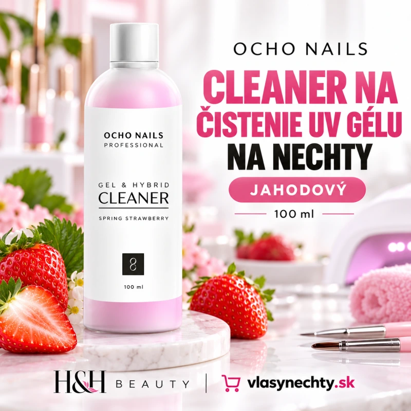 OCHO NAILS CLEANER NA ČISTENIE UV GÉLU NA NECHTY JAHODOVÝ 100ML