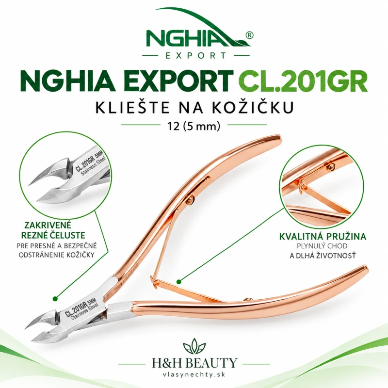 NGHIA EXPORT KLIEŠTE na kožičku CL.201GR 12 ( 5MM )