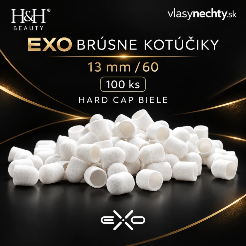 EXO BRÚSNE KOTÚČIKY 13mm/60 100 KS. HARD CAP BIELE