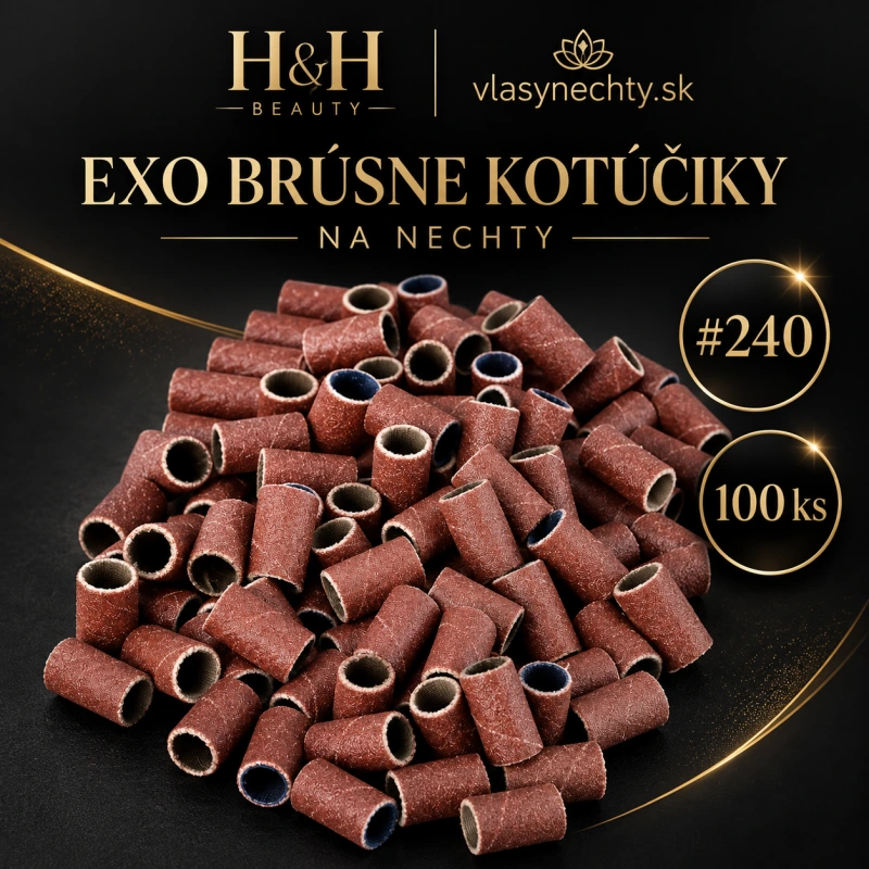 EXO brúsne kotúčiky na nechty #240, 100 ks