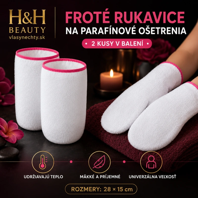 iWAX FROTÉ RUKAVICE NA PARAFÍNOVÉ OŠETRENIA 2 KS.